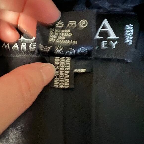 Escada Margaretha Ley Blazer Womens 42 Metallic Black Wool Lined Gold Button - Picture 10 of 10